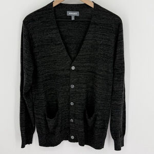 Bonobos Dark Gray Wool Blend Cardigan Men’s Size Medium Slim Fit